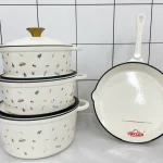 VK-33 enamel cast iron cookware set