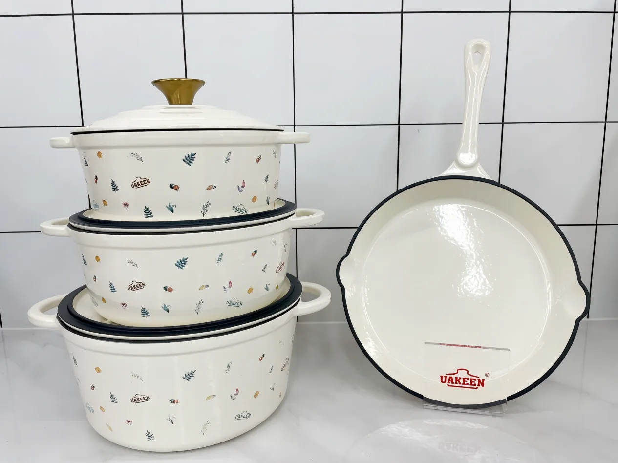 VK-33 enamel cast iron cookware set