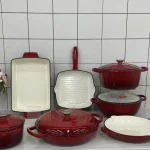 VK-34 enamel cast iron cookware set