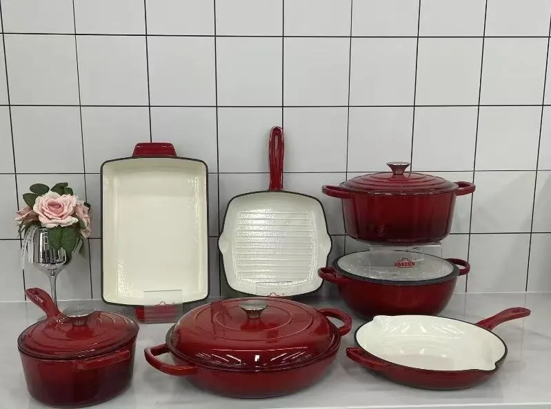 VK-34 enamel cast iron cookware set