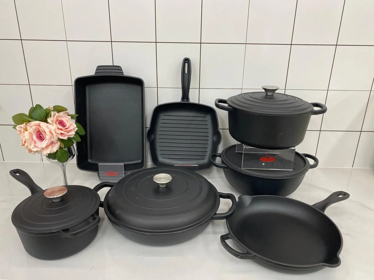 VK-34 enamel cast iron cookware set