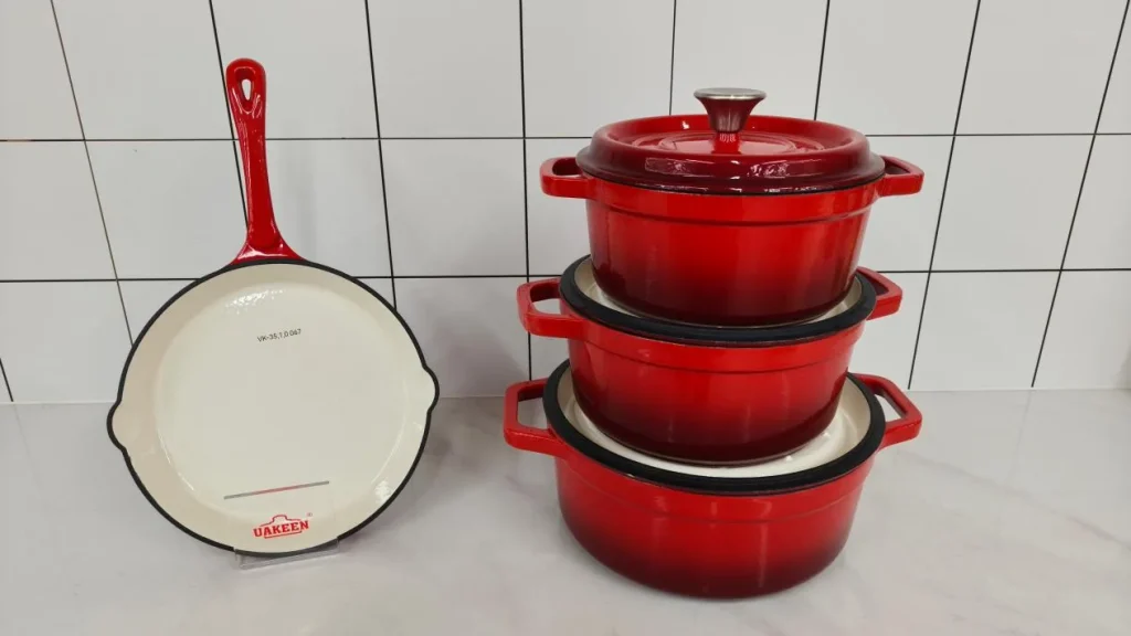 VK-35 enamel cast iron cookware set